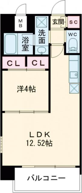 【東大阪市下小阪のマンションの間取り】