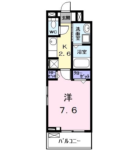 名古屋市中川区南脇町のアパートの間取り