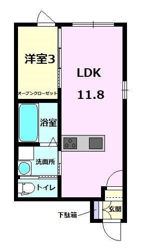 ドルチェ・ヴィータ金立Aの間取り