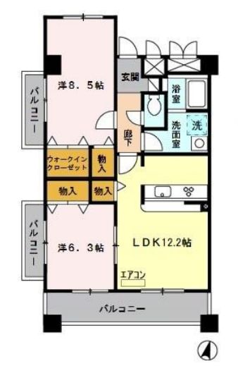 さいたま市南区沼影のマンションの間取り