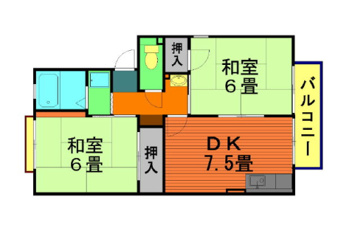 刈谷市末広町のアパートの間取り