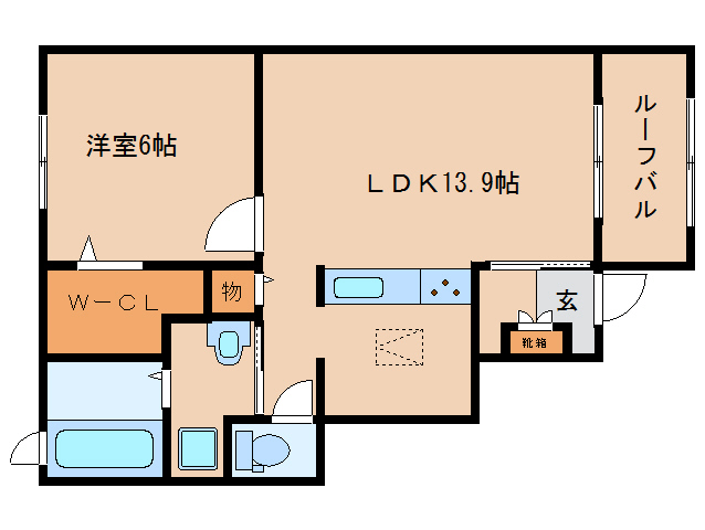 葛城市疋田のアパートの間取り