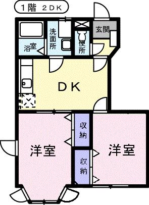 浜松市浜名区引佐町井伊谷のアパートの間取り