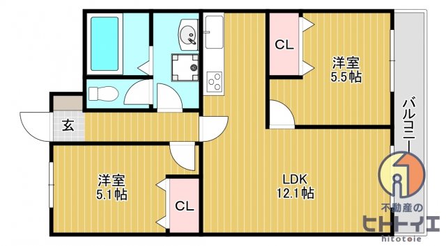 ロイヤルマンションイズミの間取り