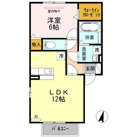 ロイヤルリーク松崎　Cの間取り