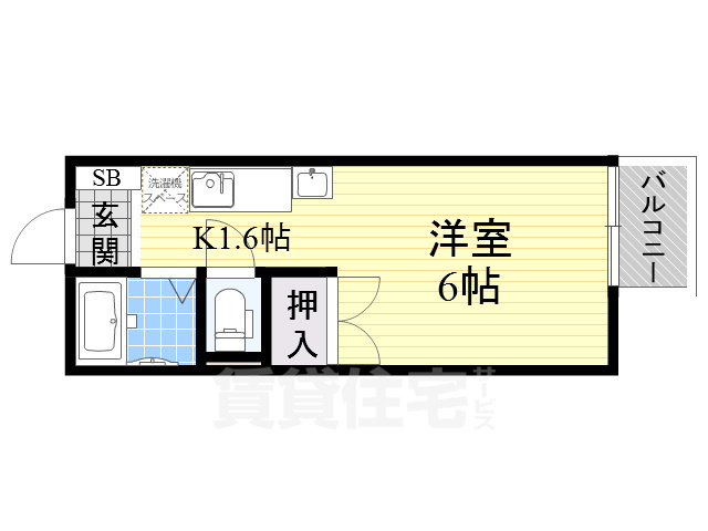 枚方市伊加賀栄町のアパートの間取り