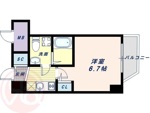 【SERENITE本町refletの間取り】