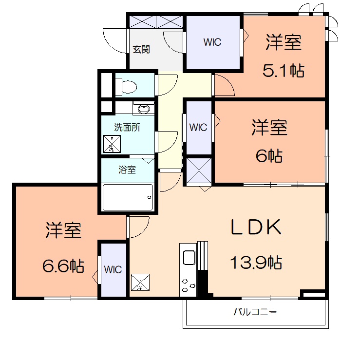 ハレオリナの間取り