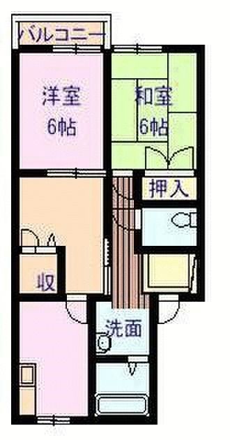 南足柄市和田河原のアパートの間取り