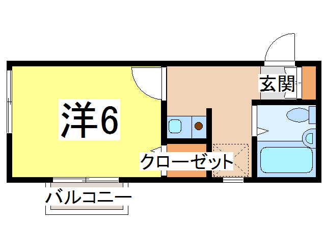 【袖ケ浦市福王台のアパートの間取り】