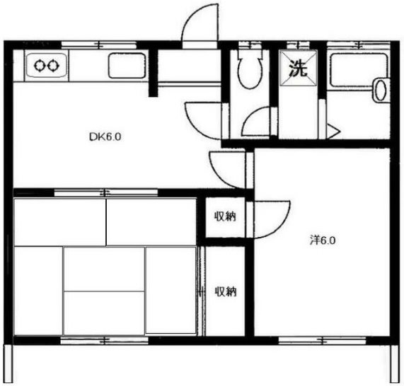 川口市大字東貝塚のアパートの間取り