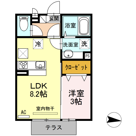 アモリール津福の間取り