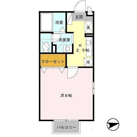 D-room石山AWAZU　Ａ棟の間取り