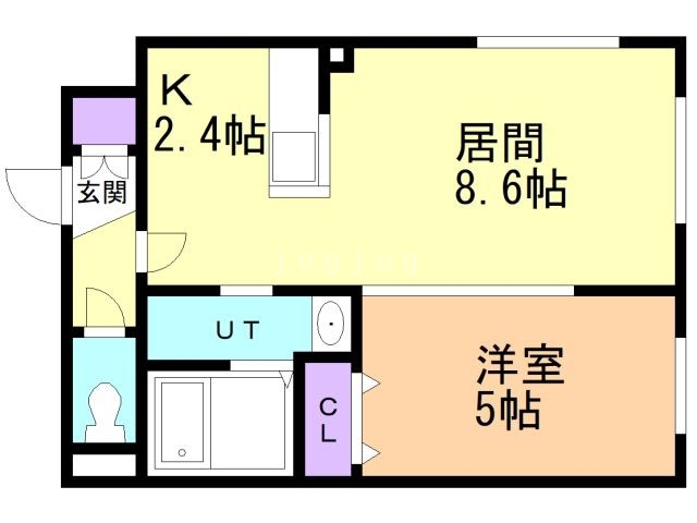 札幌市厚別区厚別西二条のマンションの間取り