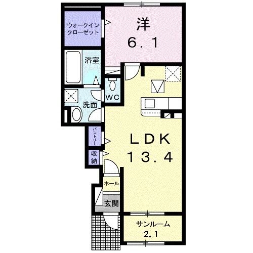 エアリーハウス潤野の間取り