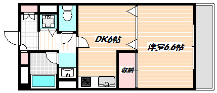 市川市田尻のマンションの間取り