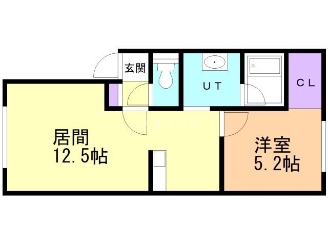 名寄市大通南のアパートの間取り