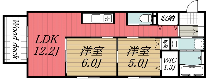 四街道市和良比のマンションの間取り