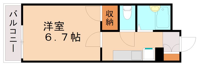 北九州市小倉北区中津口のマンションの間取り