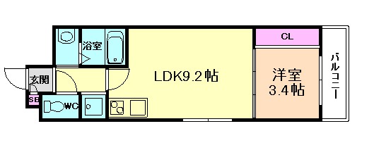 池田市槻木町マンションの間取り