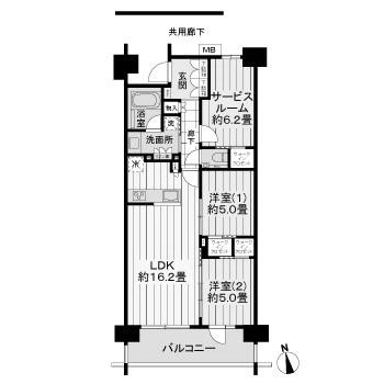 仙台市太白区あすと長町のマンションの間取り