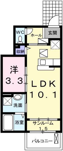 ベル　アムールＢの間取り