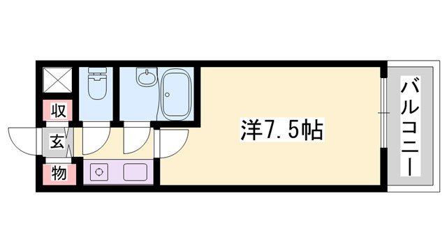 ダイアパレス姫路大手前通西の間取り