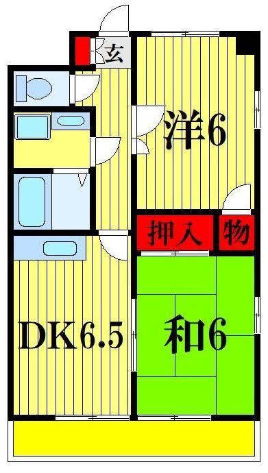 足立区大谷田のマンションの間取り