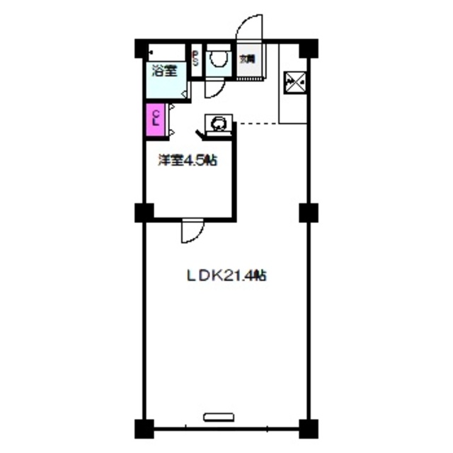 高倉第一コーポAの間取り