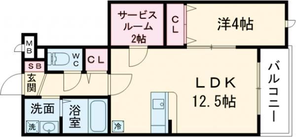 Mグランツ戸畑の間取り