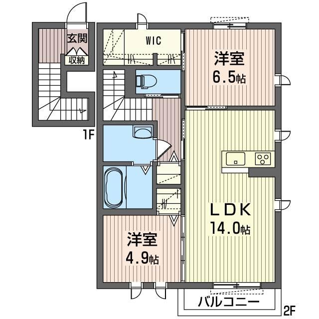 【古河市静町のアパートの間取り】