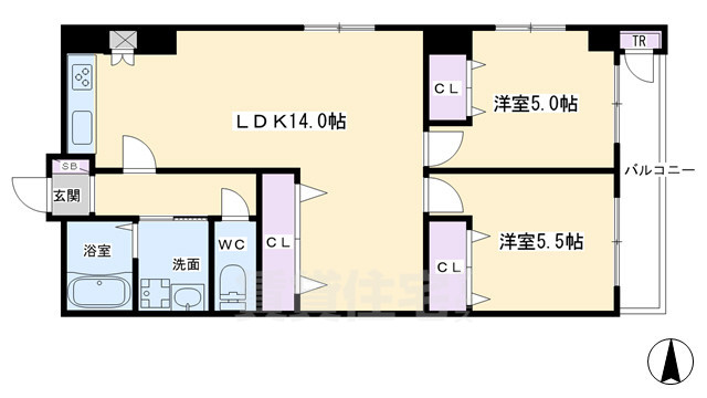 ハイマート麩屋町の間取り