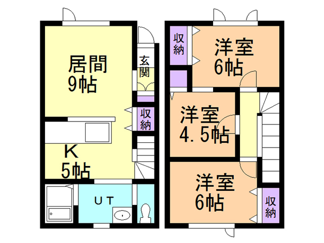 苫小牧市啓北町のアパートの間取り