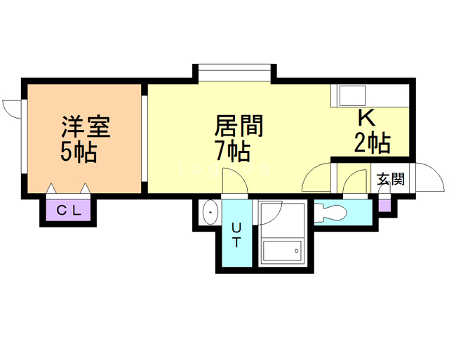 札幌市白石区北郷八条のアパートの間取り