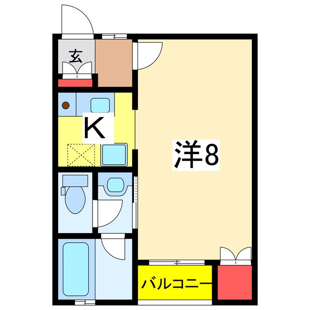 新潟市中央区近江のアパートの間取り