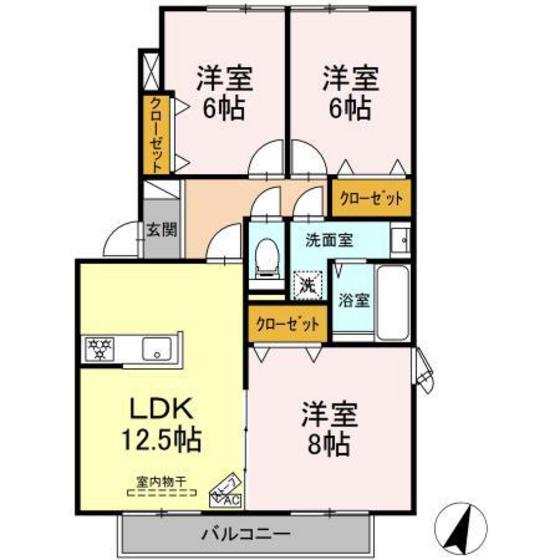 メイユールヤマタケＡの間取り