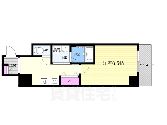 京都市南区東九条烏丸町のマンションの間取り