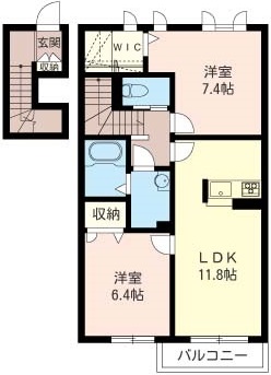 川口市大字安行吉岡のアパートの間取り