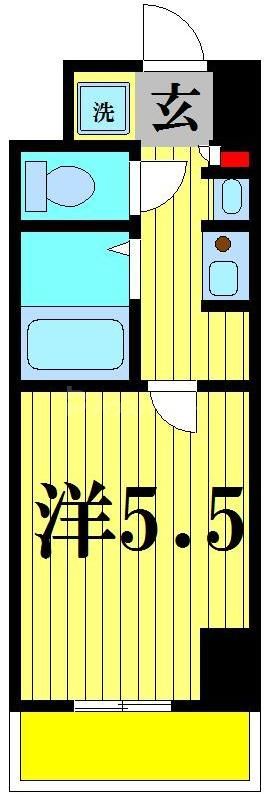 松戸市西馬橋蔵元町のマンションの間取り