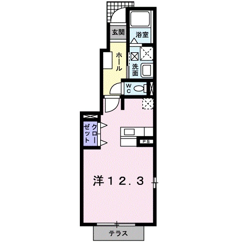 クレドール津山Ａの間取り