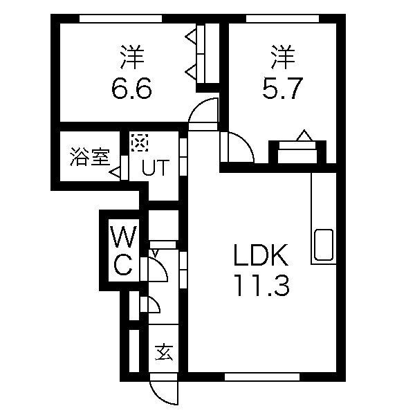 城山ヒルズAの間取り