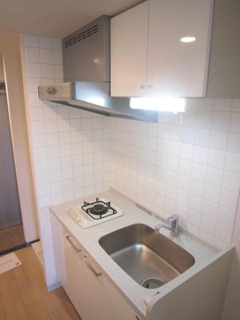 キッチン　1口ガスコンロ設置済み
