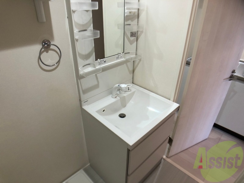 洗面設備　独立洗面台のスペースは脱衣所として利用しても問題ないですね