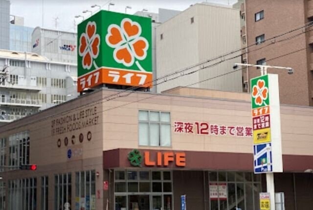スーパー　ライフ土佐堀店（スーパー）まで412m