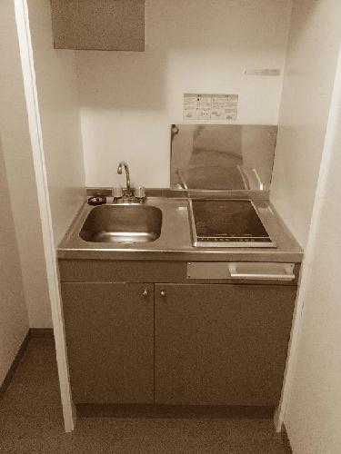 キッチン　２口電気コンロで安全☆