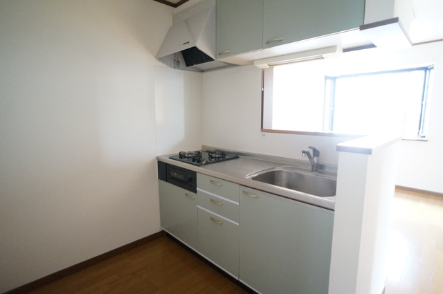 キッチン　対面式システムキッチン２口ガスコンロ