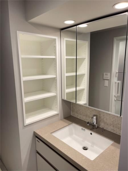 洗面設備　使いやすい洗面所です