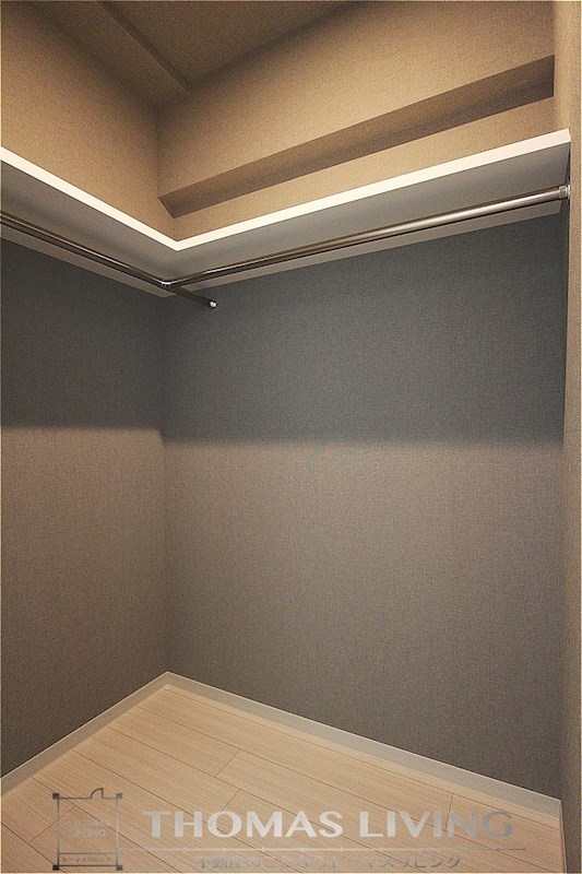 収納　大容量のウォークインクローゼットです。