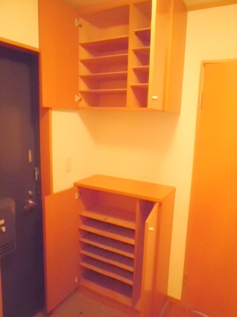 玄関　上下収納可能な玄関シューズボックス