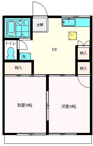 ハイツ神山1号棟の間取り写真